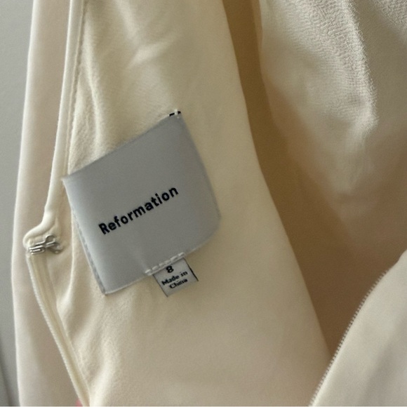 Reformation Nino Dress in Fior Di Latte Strapless Women’s Size 8 - Picture 10 of 12